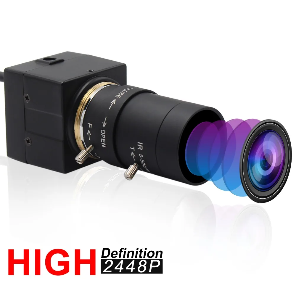 Камера видеонаблюдения ELP 8 мегапикселей Sony IMX179 CCTV с 5 50 мм варифокальным