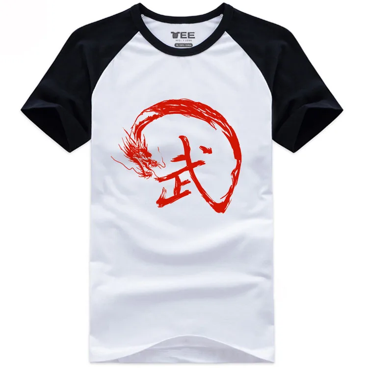 Estilo de Verão T-shirts de Algodão Chinês Kung Camisa Masculina T-shirts fu t