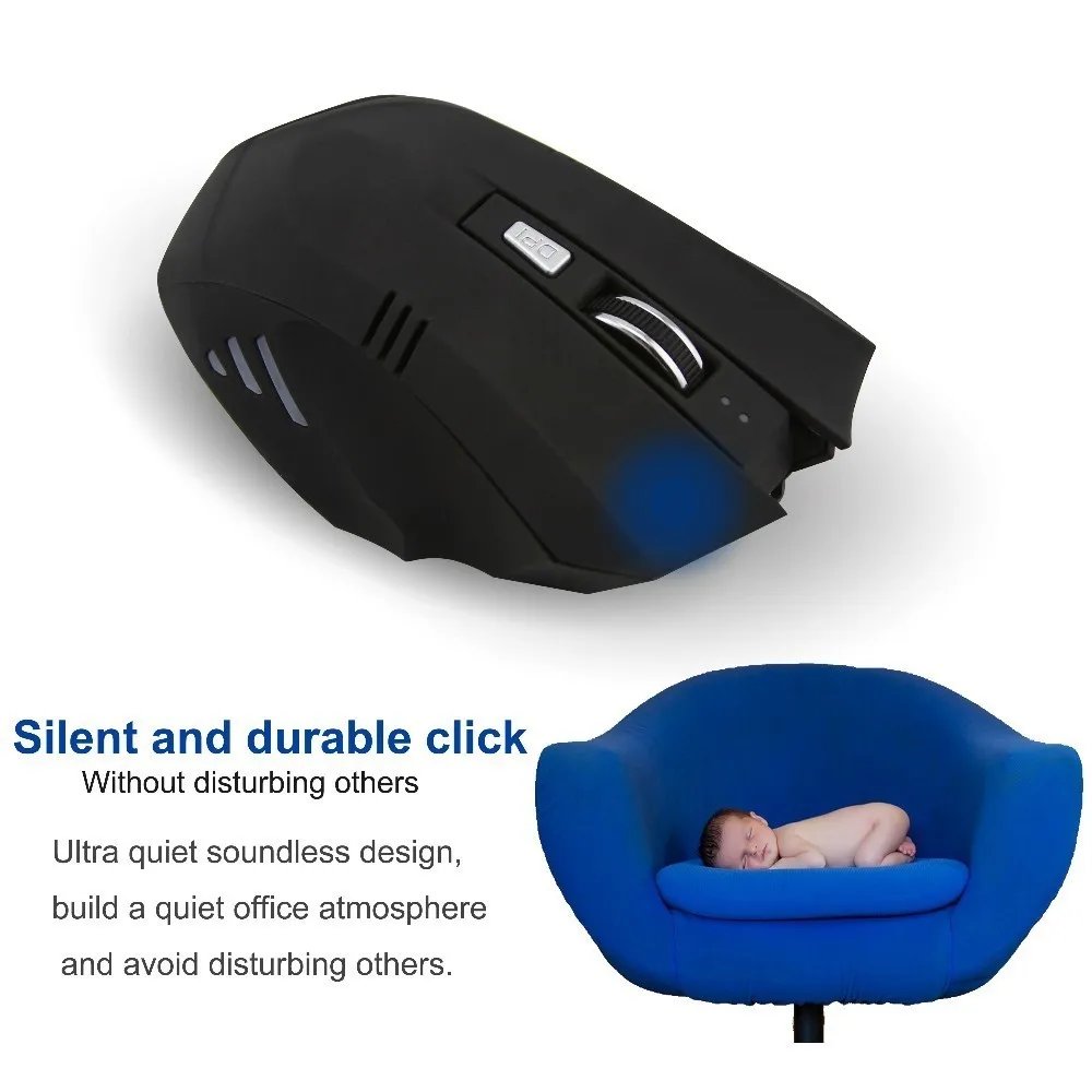 CHUYI 6 Buttons Silent Bluetooth Wireless Mouse Rechargeable 1600DPI Computer Gaming Mice Optical Game Mause For PC Laptop Gamer CHUYI 6 Buttons Silent Bluetooth Wireless Mouse Rechargeable 1600DPI Computer Gaming Mice Optical Game Mause For PC Laptop Gamer