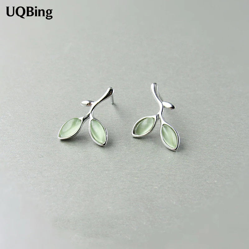 

2018 Free Shipping Fashion Leaves Stud Earrings 925 Sterling Silver Stud Earrings Jewelry Pendientes Brincos