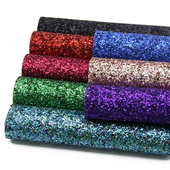 

David accessories 20*34cm glitter faux artificial Synthetic leather fabric hair bow diy decoration crafts 8piece/set,1Yc6619
