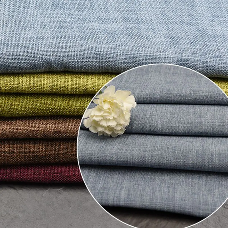 

100% polyester imitation burlap fabric can be made into furniture sofa cushion pillowcase bag wall cloth seat 34 color 145CM