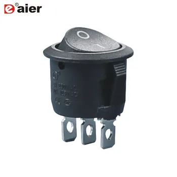 

3Pins Round Rocker Switch ON ON SPDT Single Pole Double Throw Switches 10A 125VAC With Solder Terminal KCD1-5-102