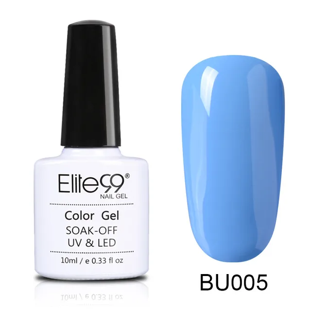 Elite99 10 ml Blau Farbe Serie Nagellack Langlebig Gel Lack Gehärtet Mit UV LED Lampe Wunderschöne Nail art design Nagel Lack