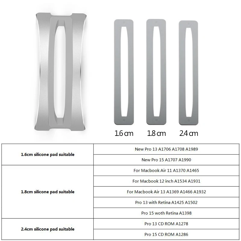 Portable Metal Aluminium alloy Vertical Stand Desktop Notebook Stand Holder Support for MacBook Pro Air Retina iPad Computer