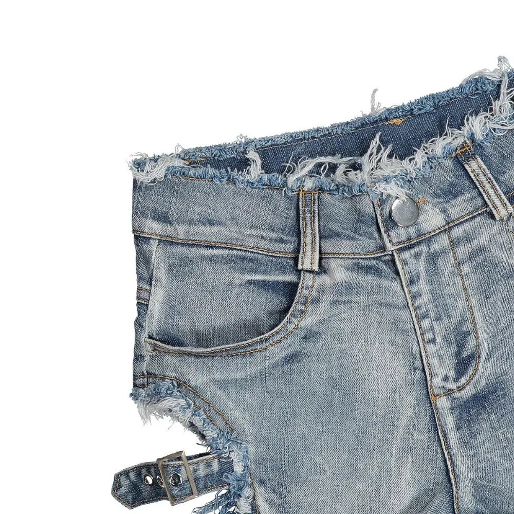 Летние сексуальные джинсовые шорты, женские шорты с завышенной талией в стиле панк-рок