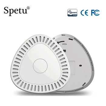 

Spetu Wireless Z-wave Smoke Sensor Smart Home EU Version 868.42mhz Z wave Smoke Detector Power Battery Operated Home Security
