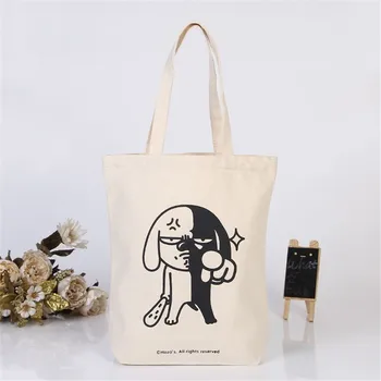 

wholesale 500pcs/lot 20x22Hcm cotton Canvas shopping bags foldable reusable grocery bags eco tote handbag custom print logo