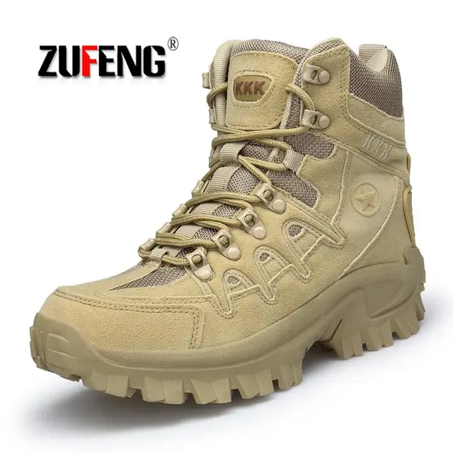High-quality outdoor Sports Tactical Camping Shoes Men's Boots For Climbing Breathable Mountain Boots Lightweight Hiking Shoes