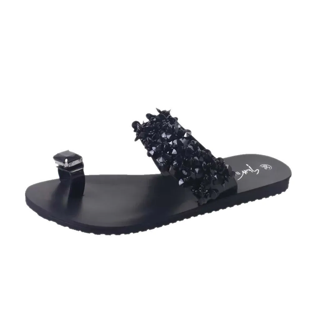 2019 Fashion Women Sandals Summer Bling Casual Flat Slippers Rhinestone Female Flip Flops Ladies Sandals Beach Shoes 2019 Fashion Women Sandals Summer Bling Casual Flat Slippers Rhinestone Female Flip Flops Ladies Sandals Beach Shoes