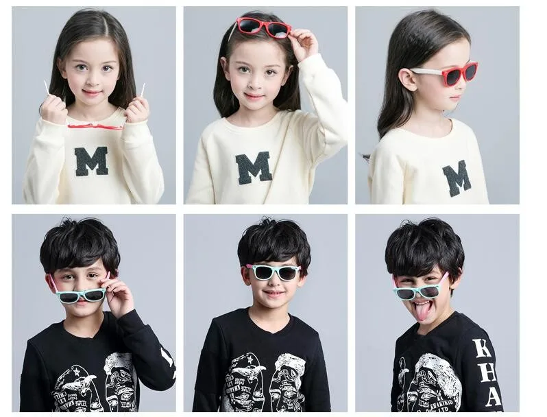 Очки Детские поляризованные Детские TR90 гибкий защитные солнечные очки с покрытием, UV400 очки для детей с защитой от солнечных лучей