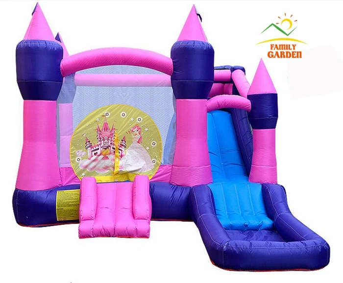 

Inflatable Princess Water Slide Bounce House Slider Combo Pink Castle Includes Blower