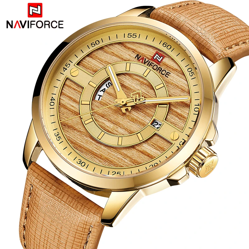 

Top Brand Luxury NAVIFORCE Men Watches Fashion Leather Quartz Date Clock Male Waterproof Sports Wristwatch Relogio Masculino