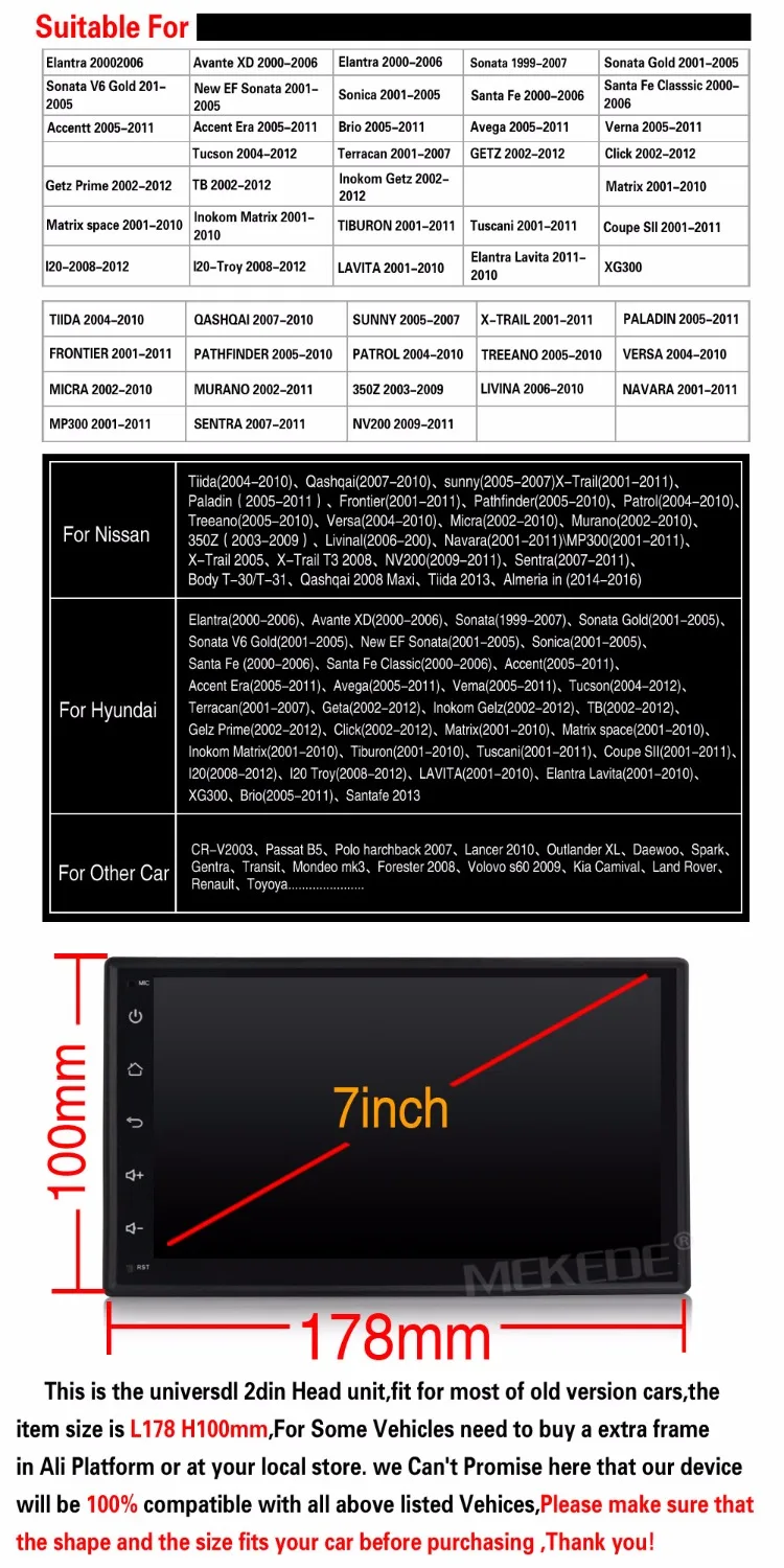 Top 2Din Android 8.1 Car DVD Player radio For Nissan Volkswagen TOYOTA Honda KIA Hyundai Lada mazda Universal Car GPS Navigation 5