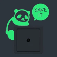 1 шт. Очаровательная панда сохранить его светящаяся игрушка переключатель Sickers детская комната стикер на стену светится в темноте игрушка