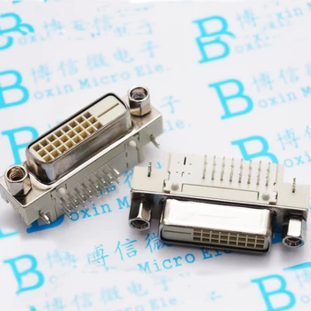 

DVI socket 24 +1 Female Head 90 Degrees DVI Block Bent Foot Welded Board Connector Connector Serial Port