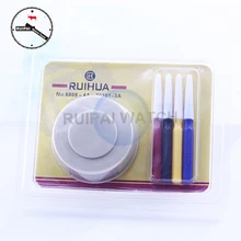 Титановый Электролитный электрод со случайно выбранным P0010 новейшие часы Масленка Инструмент комплект 4 шт. часы масленка шпильки+ 1 масляная чашка инструменты комплект масленок для часовщика