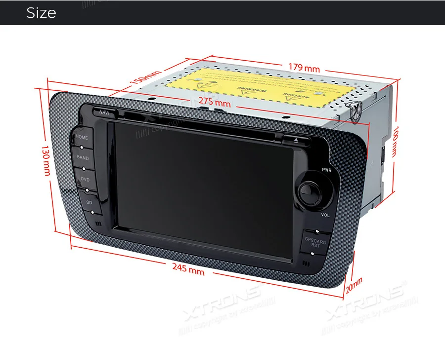 Clearance XTRONS 7" Android 8.1 Quad Core 16GB ROM car Multimedia System DVD Player GPS Navigation for Seat Ibiza MK4/6J 2009-2013 RCA 21
