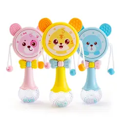 Детская Милая красочная светящаяся погремушка Милая флэш-игрушка детский барабан детская развивающая игрушка детский барабан детские