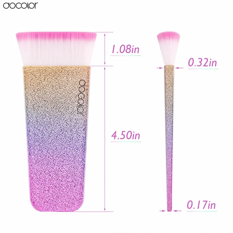 docolor 1 PCS Contour Brush Colorful Makeup Brushes Powder Brush Multifunctional Make Up Brushes With Box Beauty Essential 14