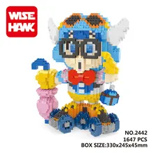 WiseHawk хобби большой размер Arale Мини Строительные блоки японского аниме мультфильм DIY пластиковая модель детская игра для обучающих игрушек