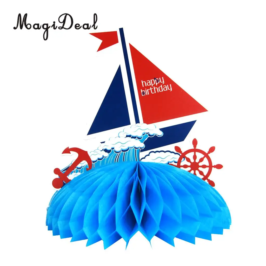 Birthday Table Centerpiece Honeycomb Balls Match Ocean Wind Baby Shower Birthday Party Tableware Decorations