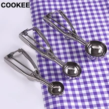 4 см, 5 см, 6 см, кухонная ложка для картофеля, мороженого, пюре, ложка из нержавеющей стали, пружинная ручка, кухонные аксессуары,, новое поступление