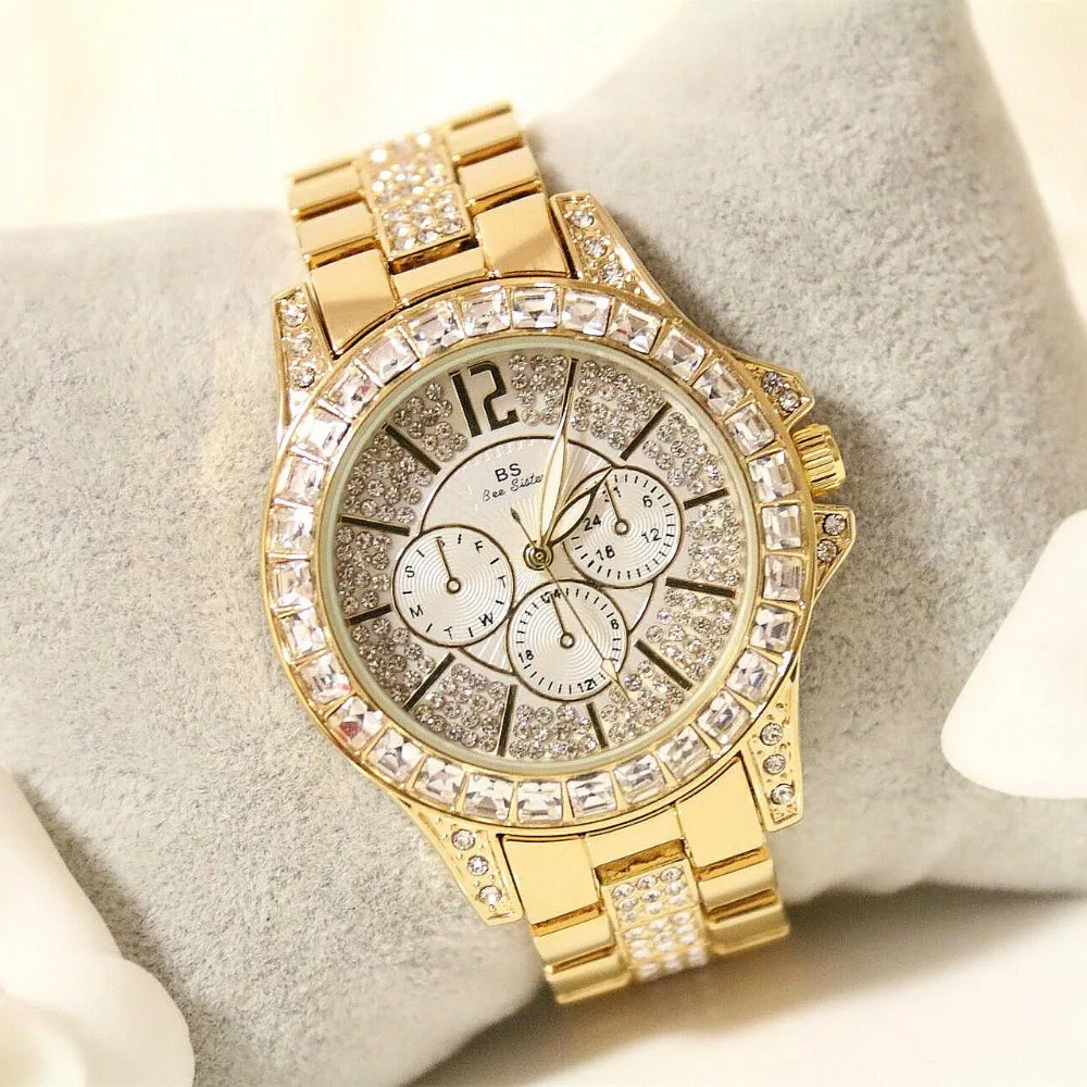 Dames horloges Lady Fashion Rose Gold Wrist Watch Women Famous Brand
