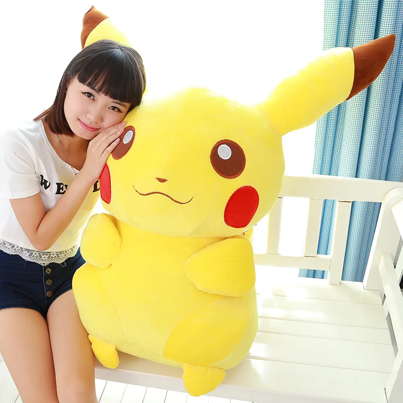 US $67.59 48% OFF|huge plush yellow Pikachu toy soft big high quality pikac...