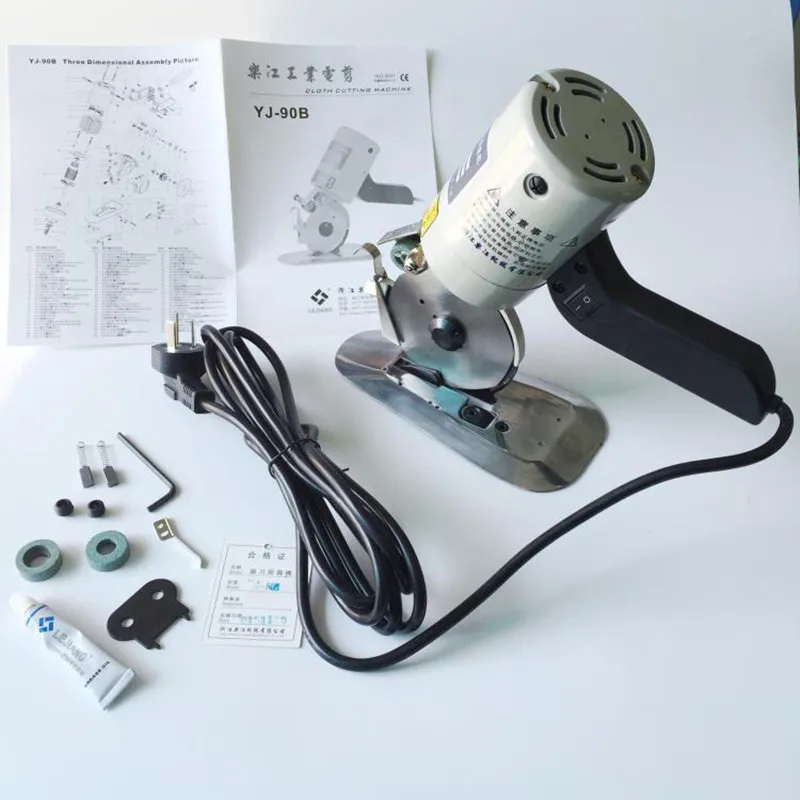 

YJ-90B 90mm 8 angular Blade Electric Round Knife Cloth Cutter Fabric Cutting Machine