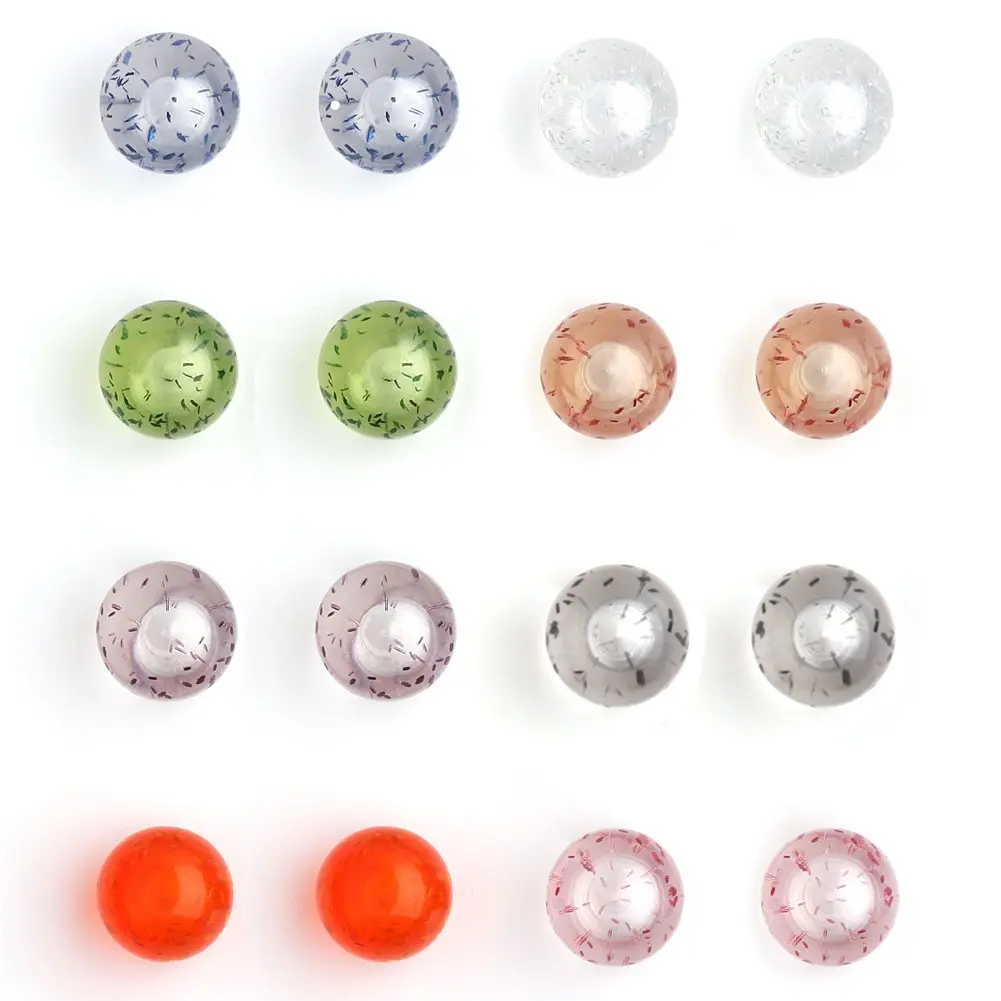 

JFORYOU 16PCS Mix Color Glitter UV Acrylic Replacement Balls Retainer Piercing Barbell Parts 16G 14G