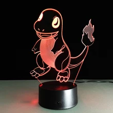 Светодиодный ночник POKEMON Umbreon PIKACHU EEVEE CHARMANDER SQUIRTLE, красочный светильник для кровати, осветительный светильник вечерние, атмосферный Декор