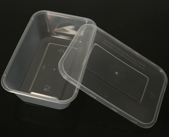 750ML Non Toxic Ec0 friendly PP Disposable Lunch Box Plastic Picnic
