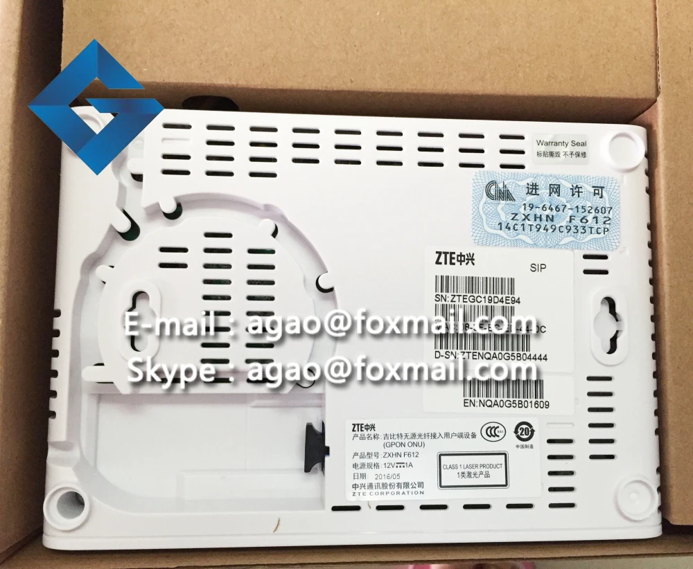 Оригинальный Новый ZTE GPON ONU ZXHN F612 с 2 портами lan + 1 голосовым портом протоколы SIP|gpon