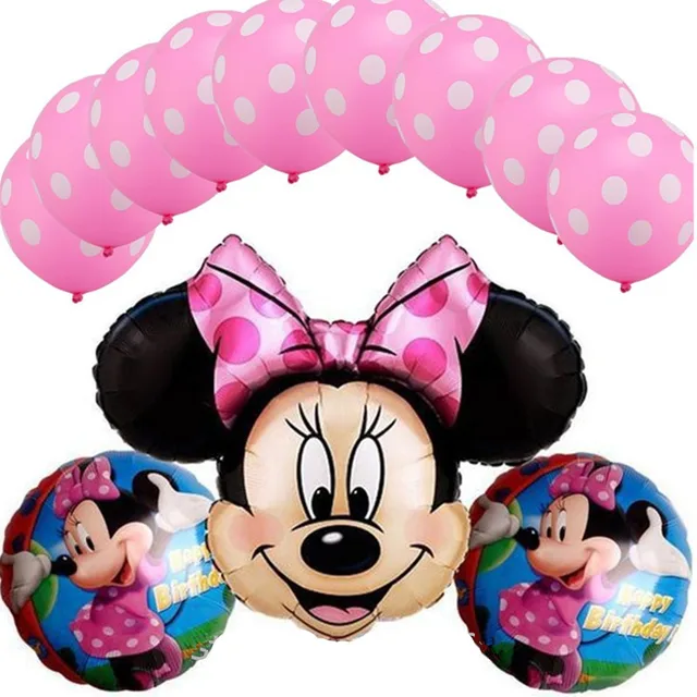 13Pcs/lot Minnie Mickey Kitty Sofia Helium Foil Balloon & Latex Balloon for Baby Shower Kids Birthday Party Wedding Decoration