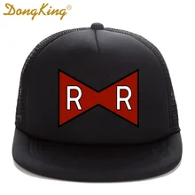 Dongking Trucker Кепки красной лентой армии печати Dragon Ball Z взрослых Trucker Hat сетки плоский козырек Snapback Hat Кепки дети дракон Кепки подарок