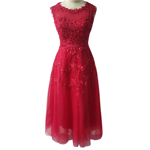Новинка, короткое Кружевное Платье До Колена, красное, розовое, черное платье для выпускного вечера, популярное платье с фатиновой юбкой, платье для выпускного вечера, платья для выпускного вечера 8 класса - Цвет: Burgundy