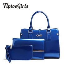 Новая Европейская и американская модная женская сумка, яркая, питающая трех частей, Портативная сумка на плечо, простая, косая, крестовая сумка