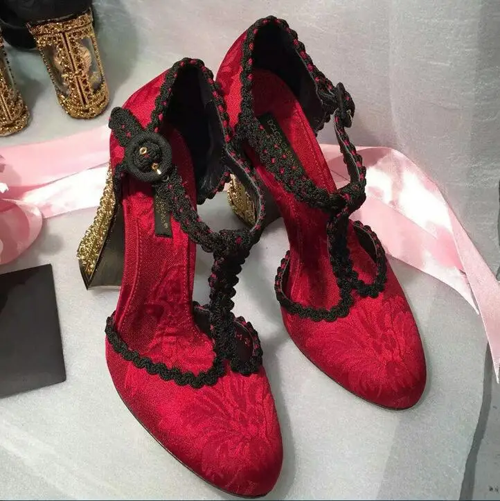 

2017 New Arrival Fashion Women Rhinestone Heel High Quality Pumps Lady Genuine Leather Birdcage High Heels Sandals Shoes