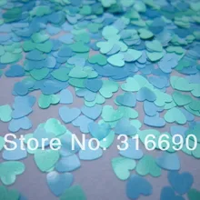 Синий и зеленый Сердце блестит смесь для лак для ногтей сделай сам