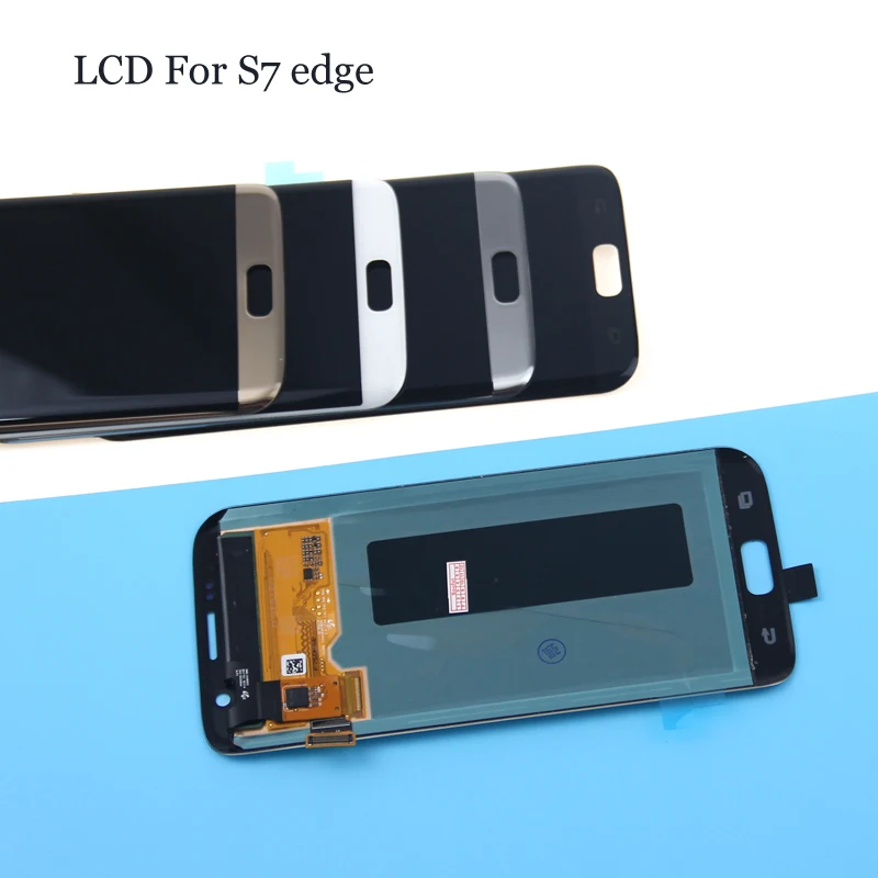 

For s7 edge Display For Samsung Galaxy S7 edge G935 G935F Super Amoled LCD Display Screen Digitizer Assembly