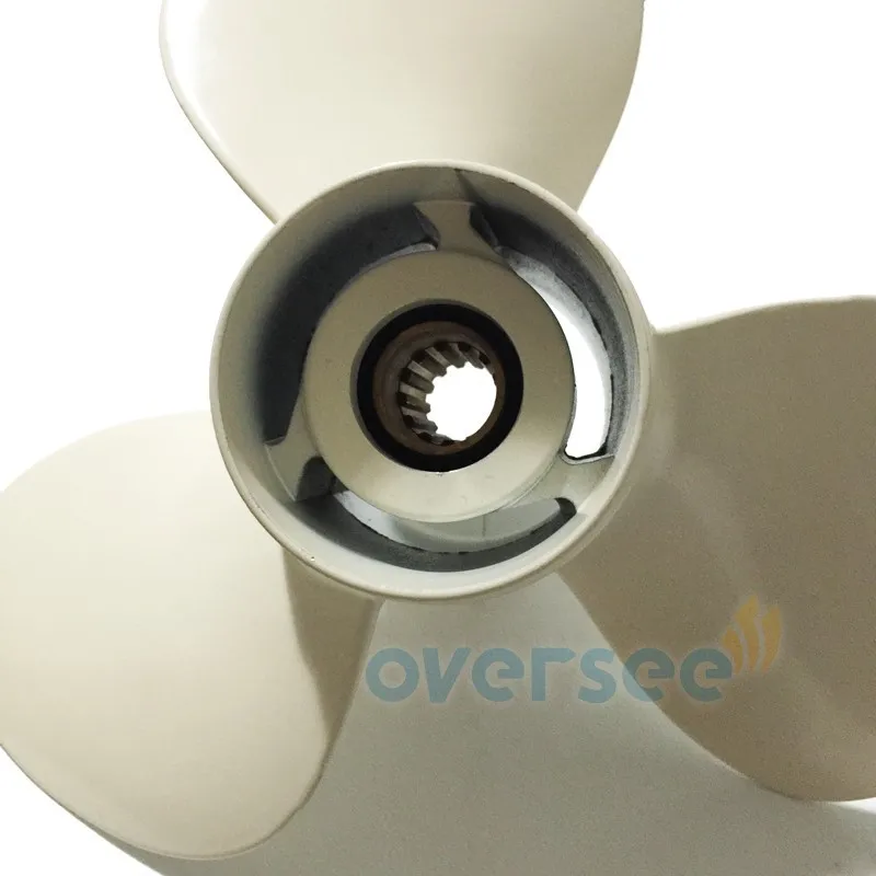 OVERSEE Aluminum Propeller 11-3/8x12-F Replaces For Yamaha Outboard Motor 0HP 50HP 663-45952-02-EL 