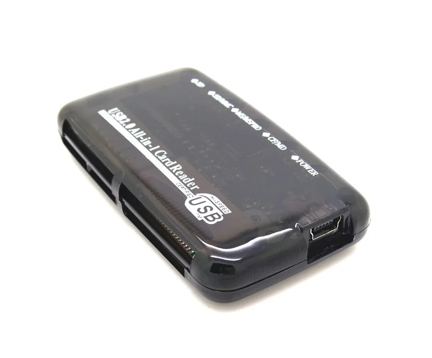 600 компл./лот 26 в 1 все USB 2 0 6 портовый мини прозрачный многофункциональный CF TF SD