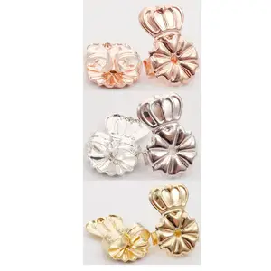 300 Pieces Stainless Steel Butterfly Earring Backs Silver 5x3.5mm