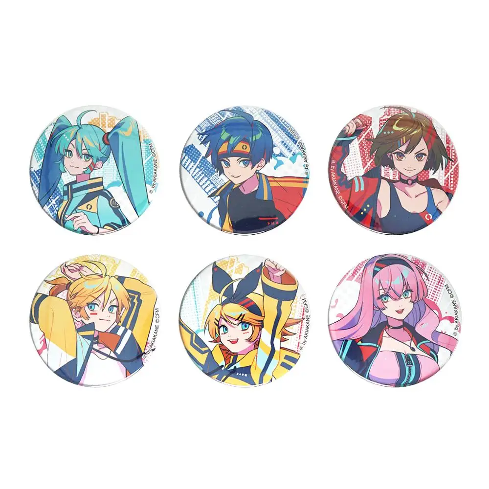

VOCALOID Game Badge Hatsune Miku Rin Len Luka Meiko Cute Metal Badge