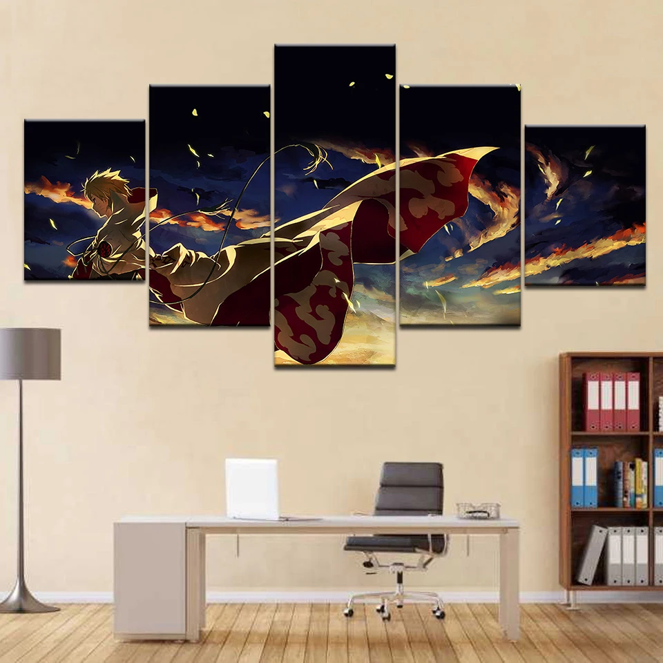 Anime Wall Picture Frame Anime Poster Canvas Print Wooden