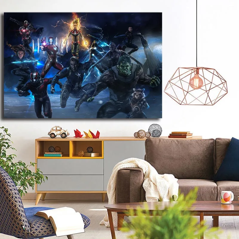 Marvel Painting Superheroes Avengers Endgame Posters and Prints Decorative Wall Art Pictures for