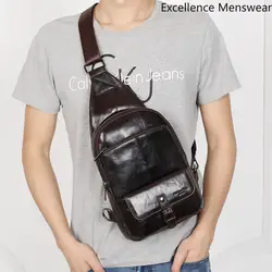 Сумка-мессенджер из натуральной кожи, мужская повседневная Корейская сумка на одно плечо, винтажная мужская сумка с бантом, рюкзак через