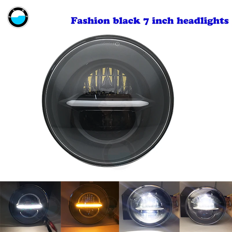

1x 50w 7'' Led Headlight High Low Beam Round Cars Running Lights For Land Rover Defender Daymaker Projector LED Headlamp