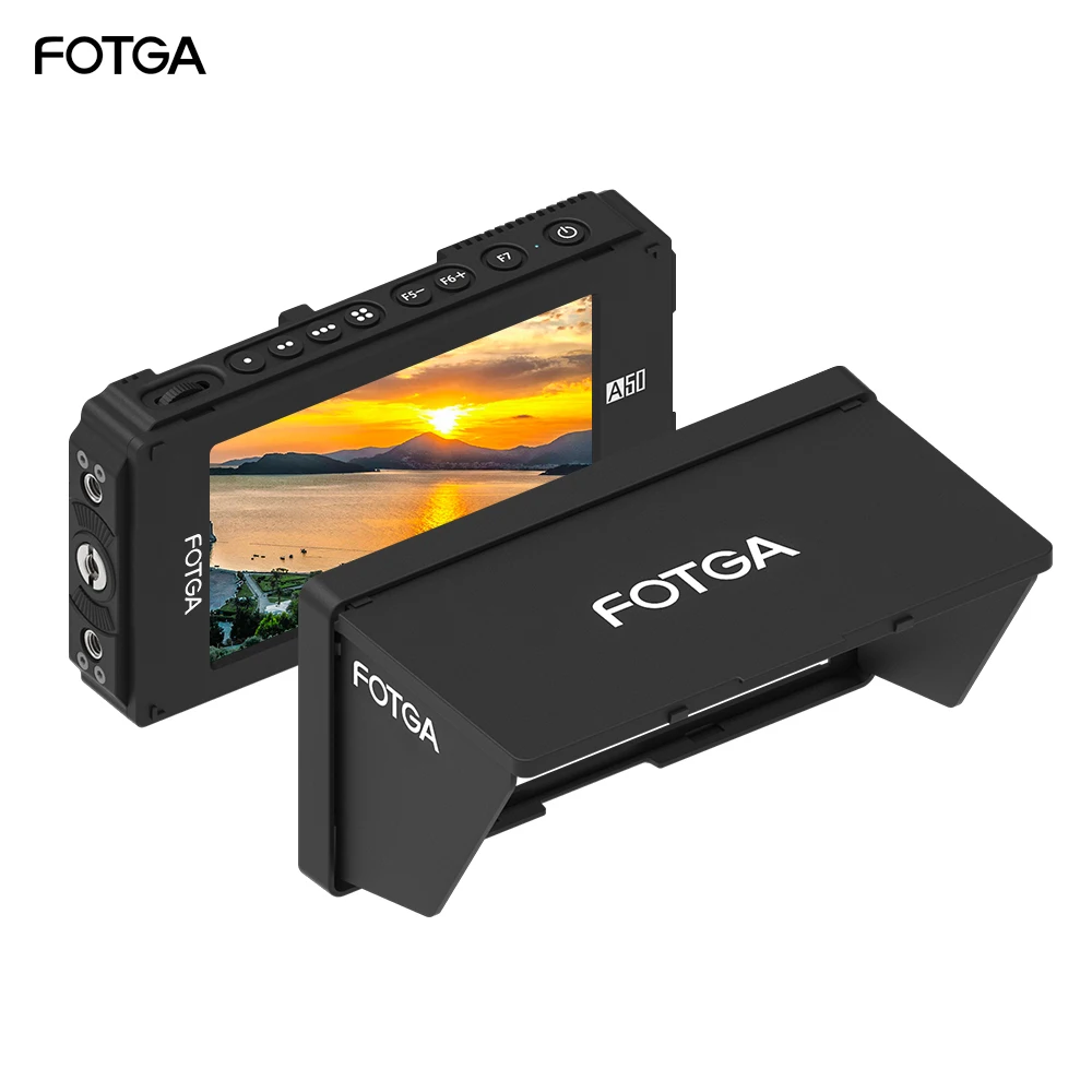 

FOTGA A50T Vedio Monitor 5 Inch FHD IPS On-camera Field Monitor 1920*1080 Touchscreen Dual NP-F Battery Plate for 5D III IV A7